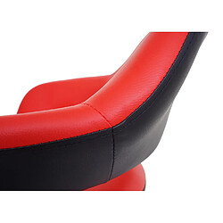 Mendler Tabouret de bar pivotant - Rouge pas cher