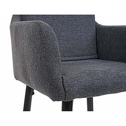 Mendler Tabourets de bar tissu - Gris foncé pas cher