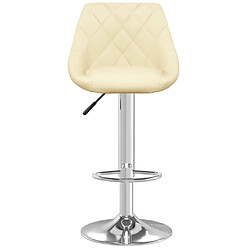 Avis vidaXL Tabouret de bar crème similicuir - Lot de 2