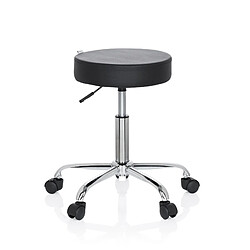 Hjh Office Tabouret OPERATOR II Simili Cuir Noir