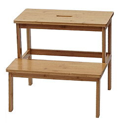 Mendler Tabouret marche-pied bambou - Marron