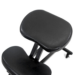 HJH Office ORTHONI Tabouret de genou - Similicuir Noir