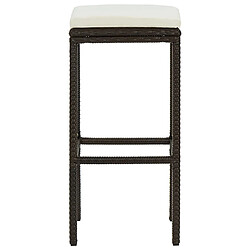 Acheter vidaXL Tabourets de bar 3 pcs - Marron Résine Tressée