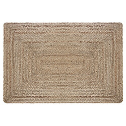 Atmosphera Tapis rectangulaire en jute Scandi - L. 60 x l. 90 cm - Marron