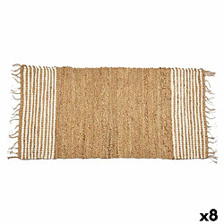 Gift Decor Tapis Noir Rayures 70x140cm