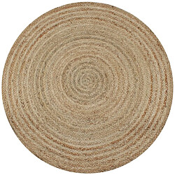 Tapis rond vidaXL - Jute tressé 150 cm
