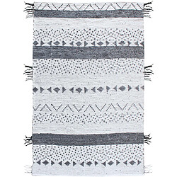 The Rug Republic Tapis Callista Tapis caoutchouc synthétique - Blanc Noir - 180 x 120 cm