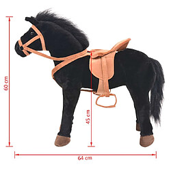 vidaXL Cheval Noir pas cher