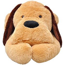 vidaXL Chien en peluche XXL Marron