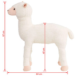 vidaXL Jouet en peluche Alpaga Blanc XXL pas cher