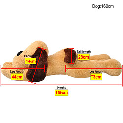 vidaXL Chien en peluche XXL Marron pas cher