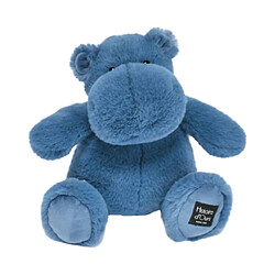 Histoire d'ours peluche hippopotame doudou - Bleu