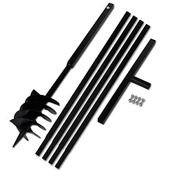 VidaXL Tarière de sol 180 mm - Rallonge 5 m