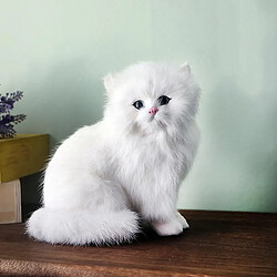 Acheter Peluche chat persan réaliste - Blanc