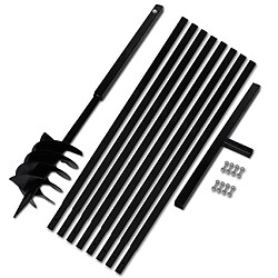 vidaXL Tarière Sol 180mm Manche