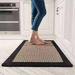 Tapis de Cuisine Devant Évier - Noir 50x80