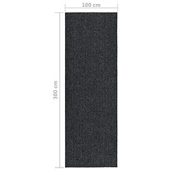 vidaXL Tapis 100x300 cm - Anthracite pas cher