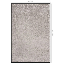 vidaXL Paillasson 80x120 cm - Gris pas cher