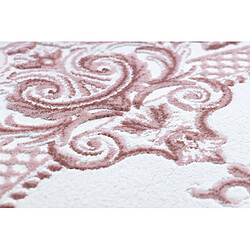 RUGSX Tapis Acrylique Dizayn 142 - Ivoire Rose pas cher