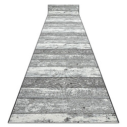 RUGSX BOIS PLAN - Gris Tapis de couloir antidérapant - Nettoyage facile - Résistant