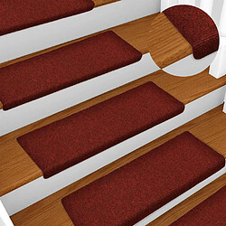 Acheter Vidaxl Tapis d'escalier 15 pcs Rouge