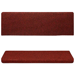 Avis Vidaxl Tapis d'escalier 15 pcs Rouge