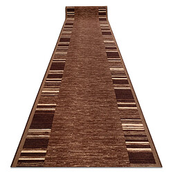 RUGSX TAPIS DE COULOIR ADAGIO Marron Tapis de couloir 120x460 cm - Antidérapant - Facile à nettoyer