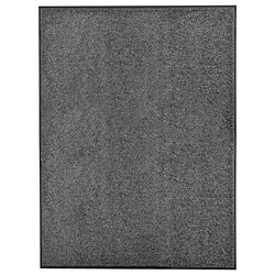 vidaXL Paillasson Lavable - Anthracite 90x120 cm