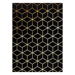 Avis RUGSX Tapis moderne 3D GLOSS 409C - Noir/Or 240x330 cm