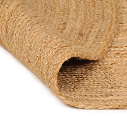 vidaXL Tapis Jute Tressé - Naturel