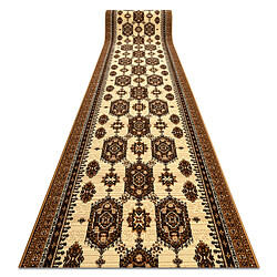 Tapis RUGSX ZEGARY 120x370 cm - Beige Tapis BCF antidérapant - Sortie d'unalimentation - Solides couleurs