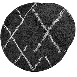 Avis vidaXL Tapis Shaggy Noir/Crème - ?280 cm