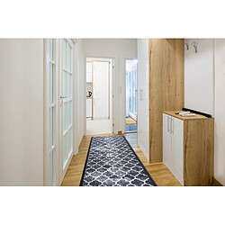 Avis RUGSX Tapis de couloir antidérapant Clover - Gris 80x1400 cm