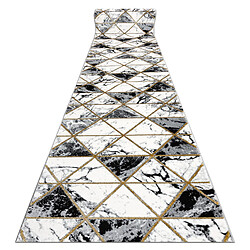 RUGSX Tapis de couloir EMERALD noir or