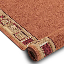 RUGSX TAPIS DE COULOIR ANTIDÉRAPANT JENA - Roux