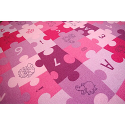 RUGSX Tapis Enfant Puzzles - Violet Cercle 150 cm pas cher