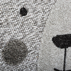 Atmosphera Tapis rond Ours modèle Cut Gris - Diam. 80