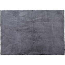 The Home Deco Factory Tapis fin imitation fourrure 120 x 170 cm gris.