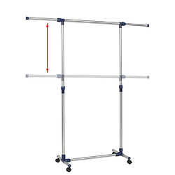 Avis VidaXL Porte-vêtements - Réglable - Argenté