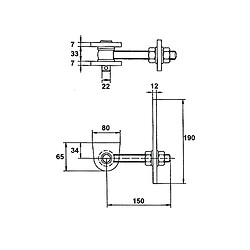 Combi Arialdo Gond Portail Réglable Acier - Réf 880