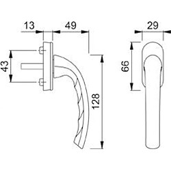 Hoppe poignée de fenêtre Tokyo