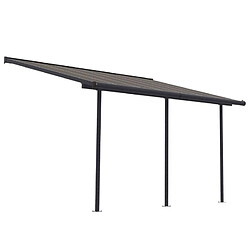 Pergola 13m² gris anthracite - 705600 - Capri - PALRAM