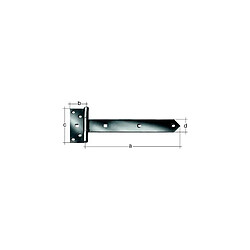 Gah Penture croisée de volet inox