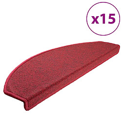 Tapis d'escalier vidaXL - Rouge bordeaux