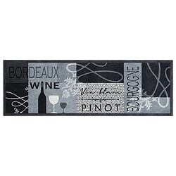 Vidaxl Tapis de cuisine lavable - Wine gris