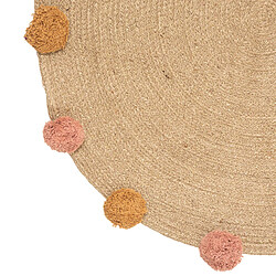 Atmosphera Tapis Jute Lurex + Pompons