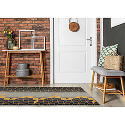 Avis Rugsx Heksagon Hexágono Neg - 120x530 cm - Noir