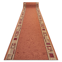 RUGSX JENA Roux Tapis de couloir antidérapant - 80 x 680 cm - Facile à nettoyer