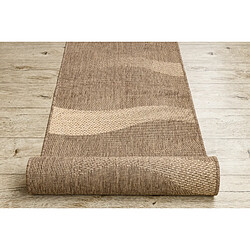 RUGSX Tapis de Couloir Sizal Floorlux Café pas cher