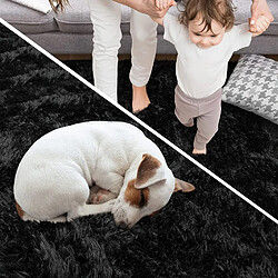 Avis Acem shaggy - 200x300 cm - Noir